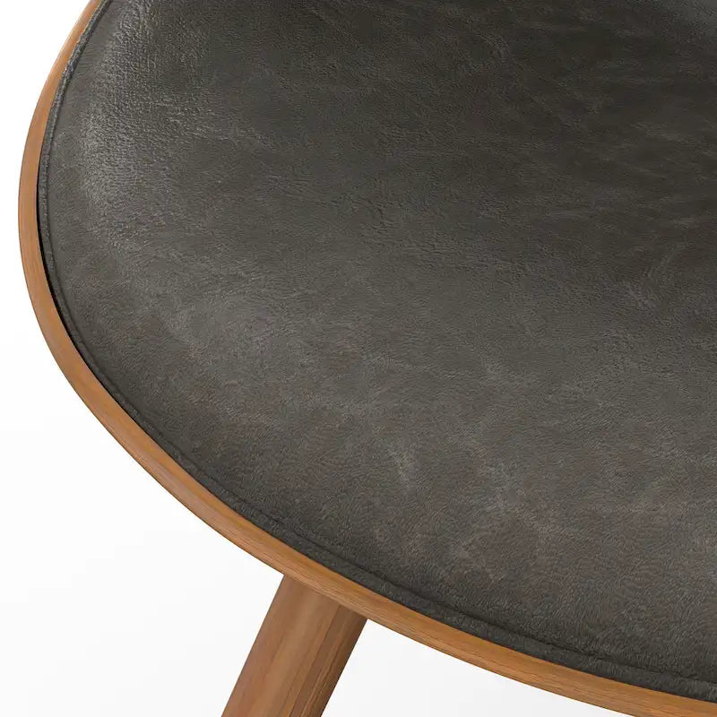 Chaise de salle à manger en bois courbé de style moderne du milieu du siècle
