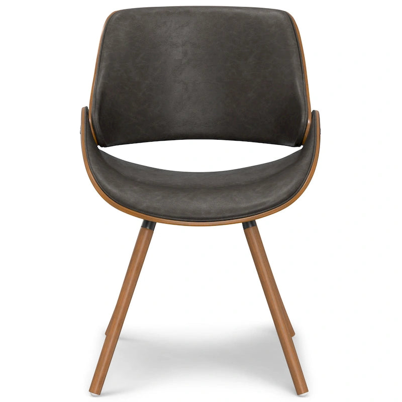 Chaise de salle à manger en bois courbé de style moderne du milieu du siècle