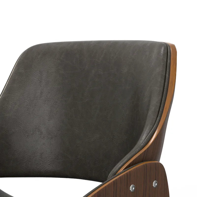 Chaise de salle à manger en bois courbé de style moderne du milieu du siècle