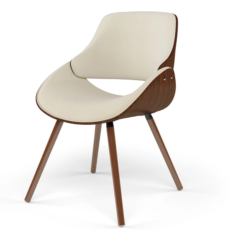 Chaise de salle à manger en bois courbé de style moderne du milieu du siècle