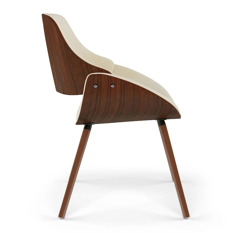 Chaise de salle à manger en bois courbé de style moderne du milieu du siècle