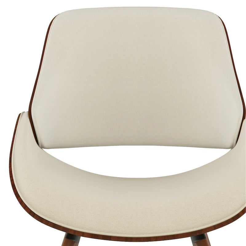 Chaise de salle à manger en bois courbé de style moderne du milieu du siècle