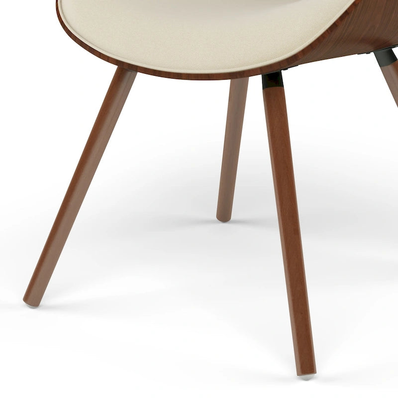 Chaise de salle à manger en bois courbé de style moderne du milieu du siècle