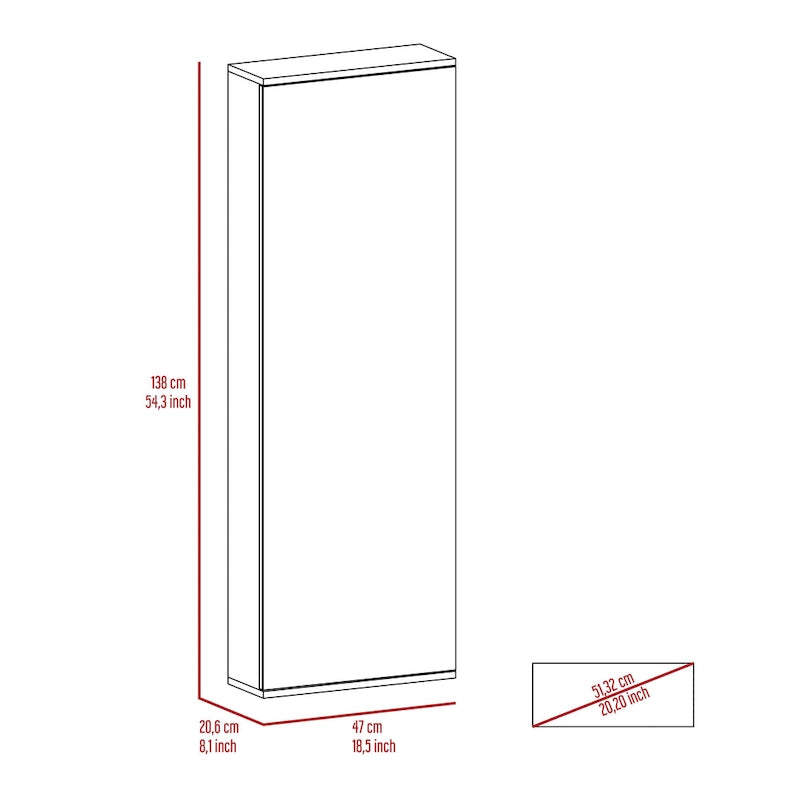 Armoire avec deux portes, deux tiroirs et une tringle de suspension