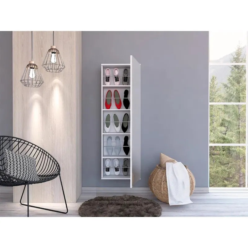 Armoire avec deux portes, deux tiroirs et une tringle de suspension