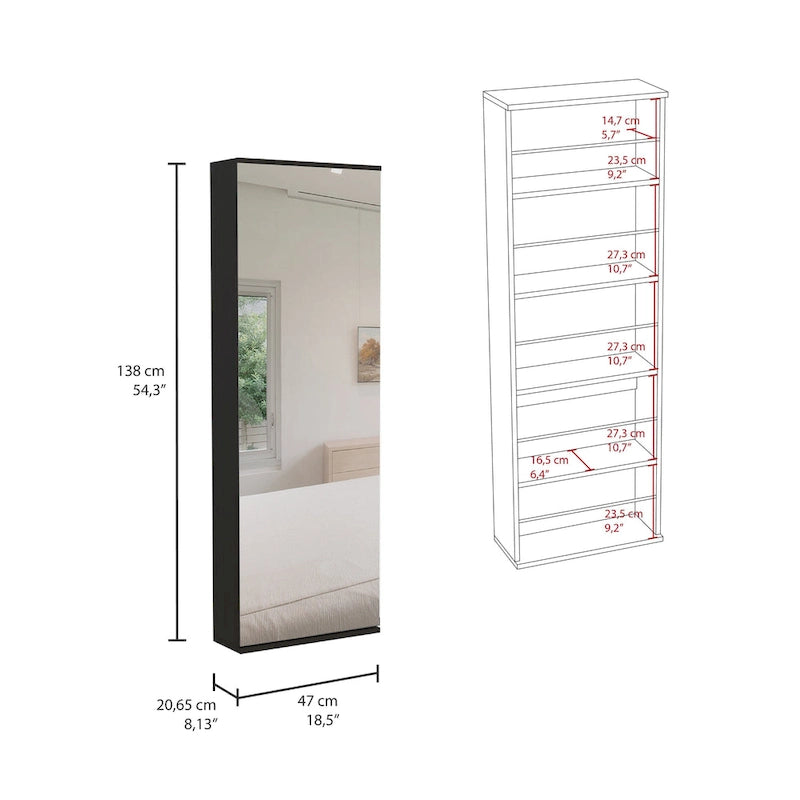 Armoire avec deux portes, deux tiroirs et une tringle de suspension
