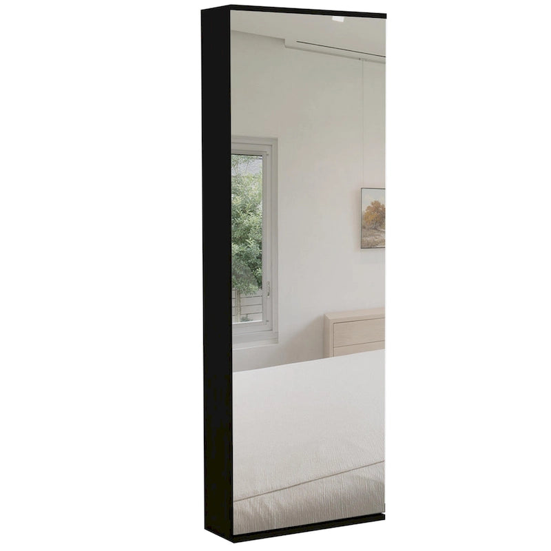 Armoire avec deux portes, deux tiroirs et une tringle de suspension