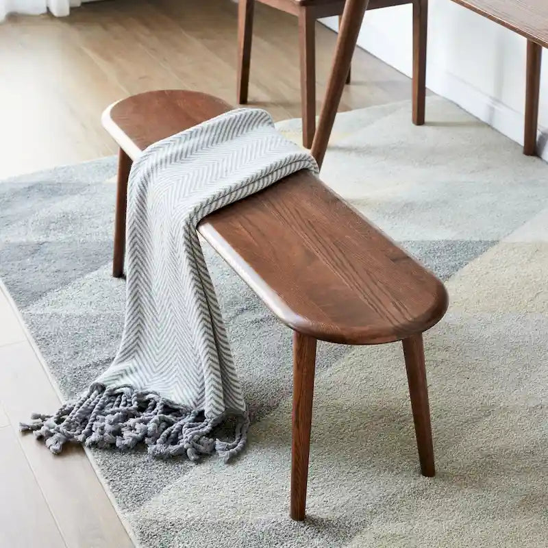 Banc en bois de chêne naturel