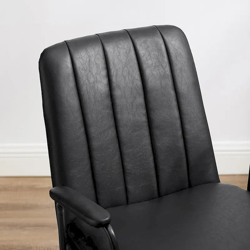 Fauteuil d'appoint pivotant en similicuir