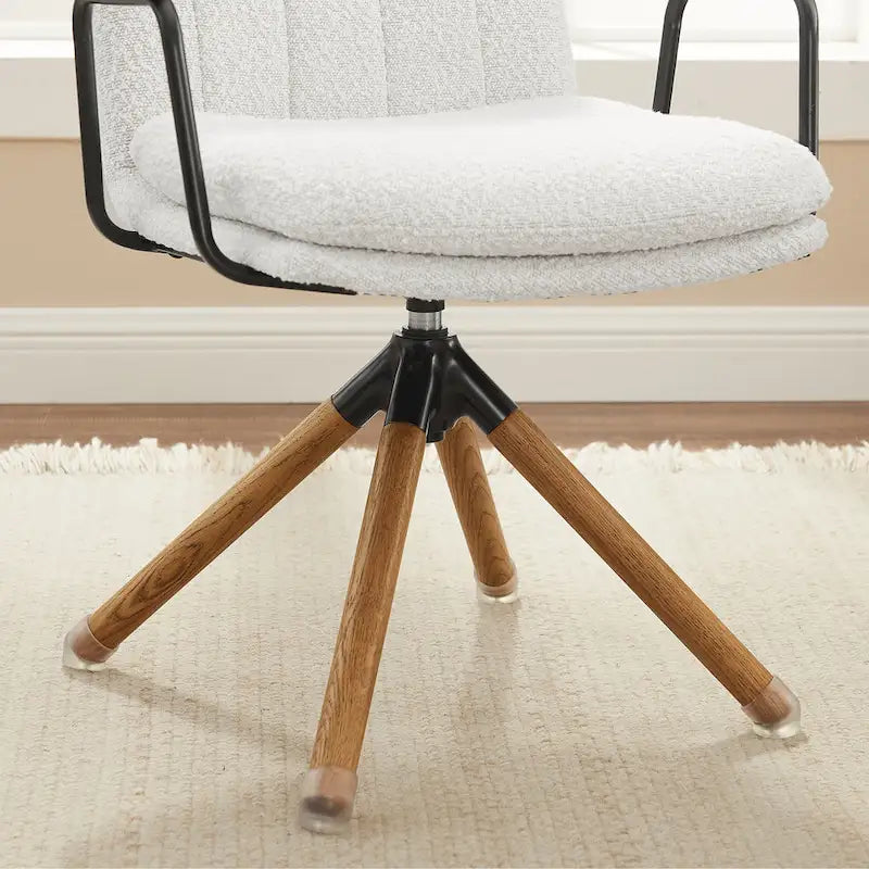 Fauteuil d'appoint pivotant en similicuir