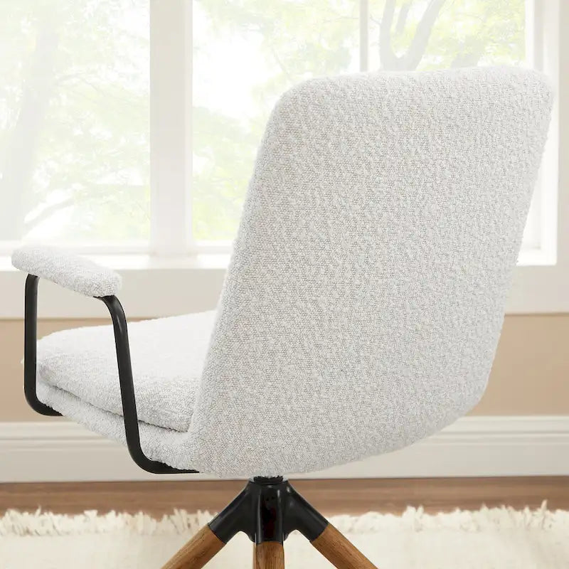 Fauteuil d'appoint pivotant en similicuir