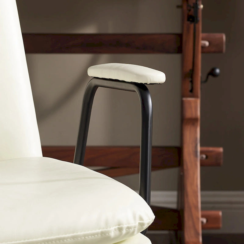 Fauteuil d'appoint pivotant en similicuir