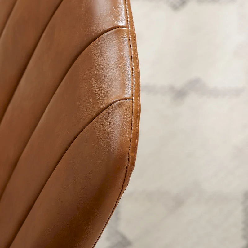 Fauteuil d'appoint pivotant en similicuir