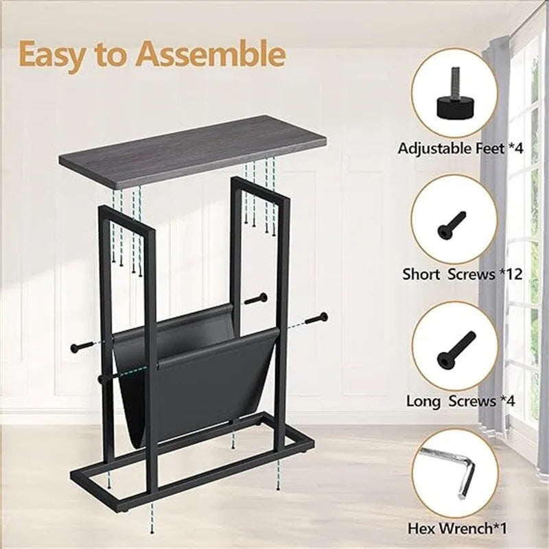 Petite table d'appoint étroite