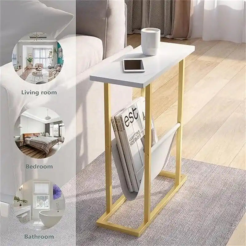 Petite table d'appoint étroite