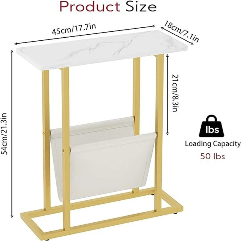 Petite table d'appoint étroite