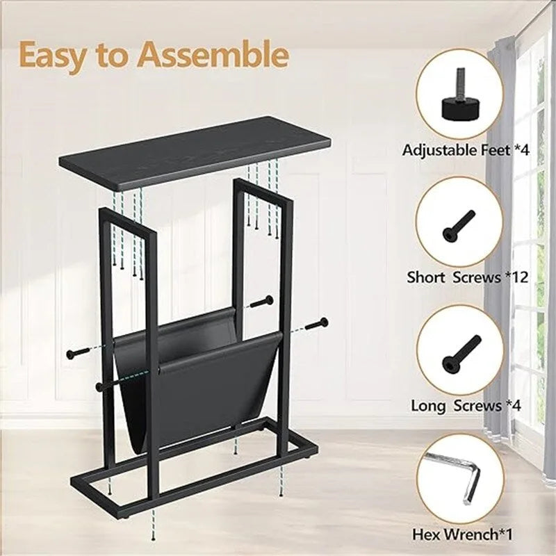 Petite table d'appoint étroite