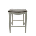 Tabouret de bar 30" en bois avec siège de selle - Lot de 2