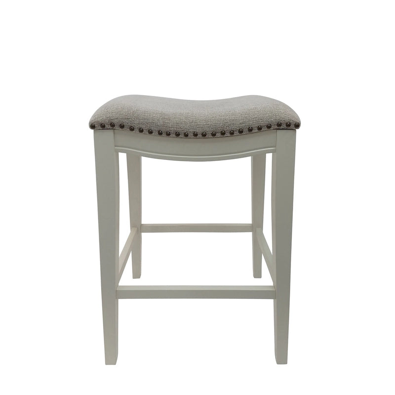 Tabouret de bar 30" en bois avec siège de selle - Lot de 2