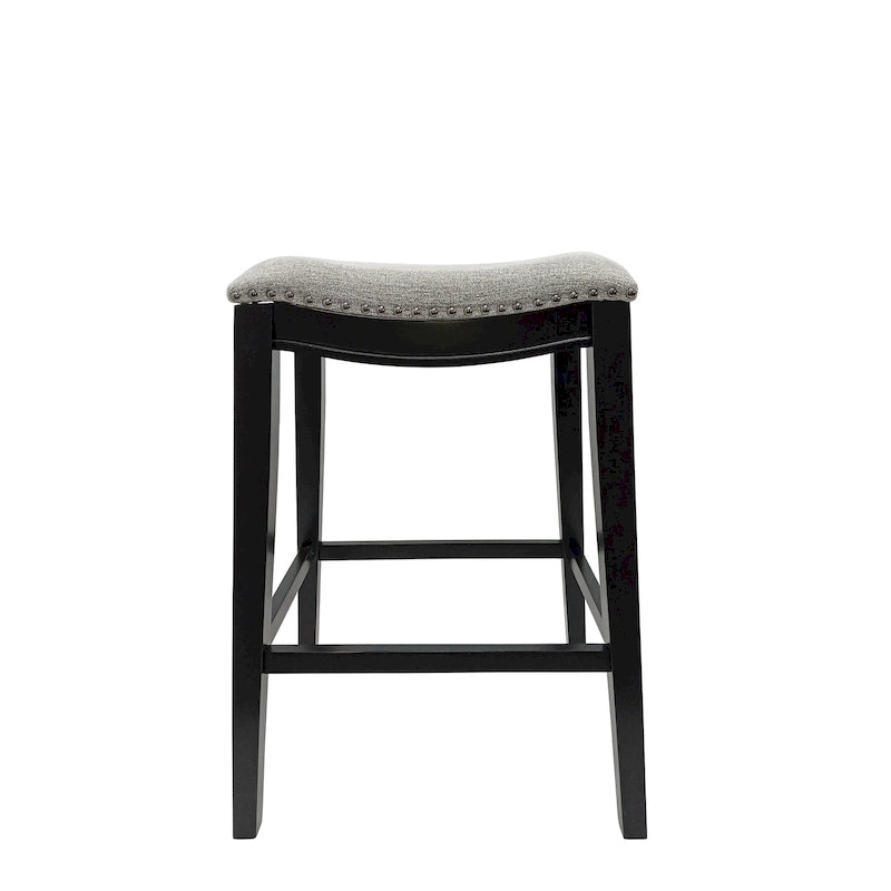 Tabouret de bar 30" en bois avec siège de selle - Lot de 2