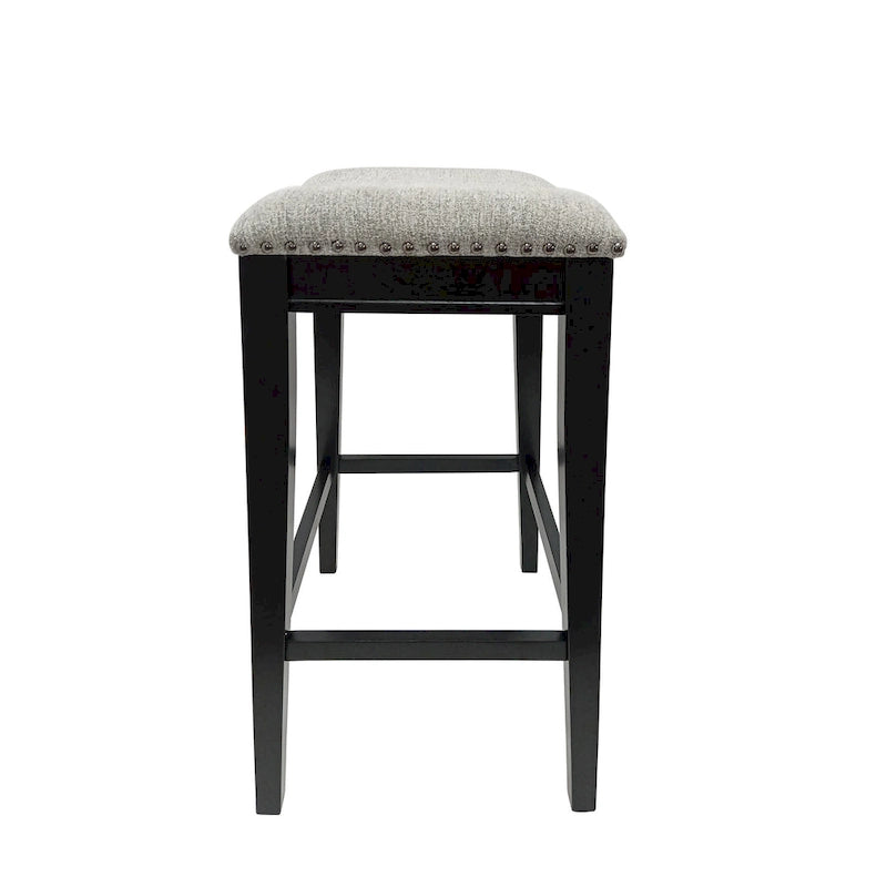 Tabouret de bar 30" en bois avec siège de selle - Lot de 2