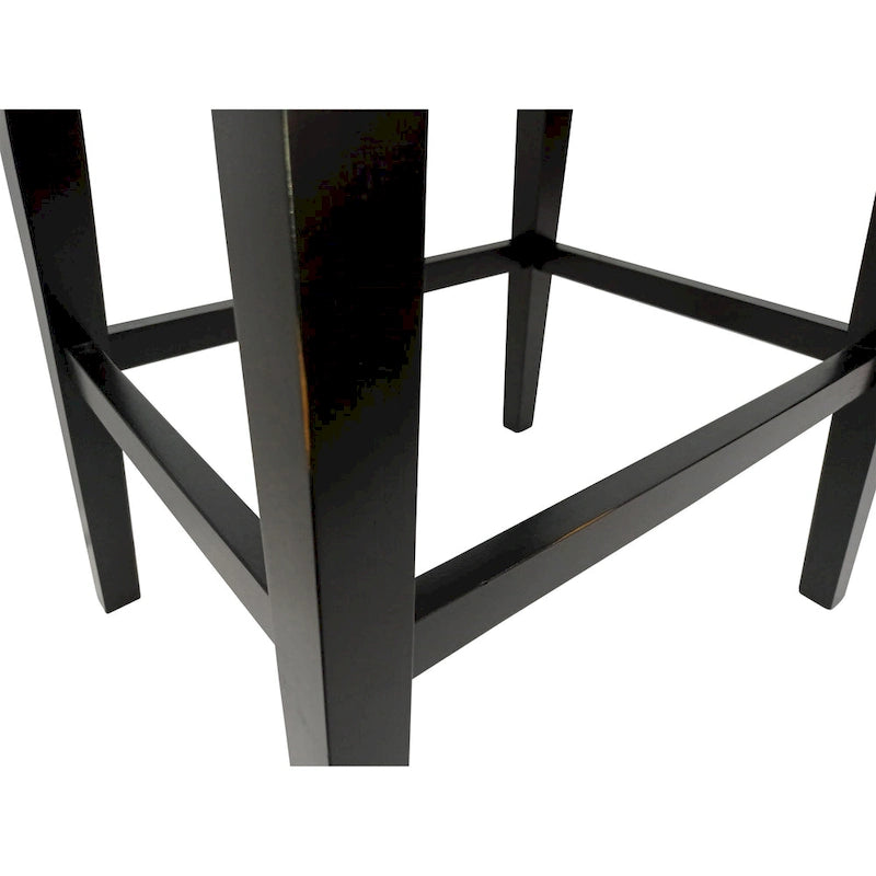 Tabouret de bar 30" en bois avec siège de selle - Lot de 2