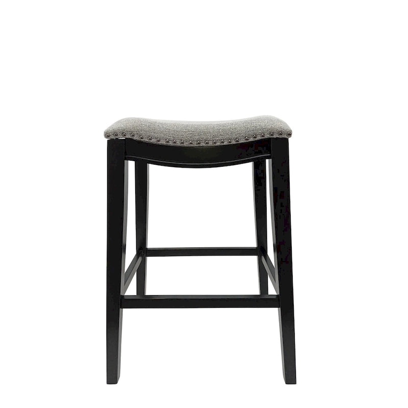 Tabouret de bar 30" en bois avec siège de selle - Lot de 2