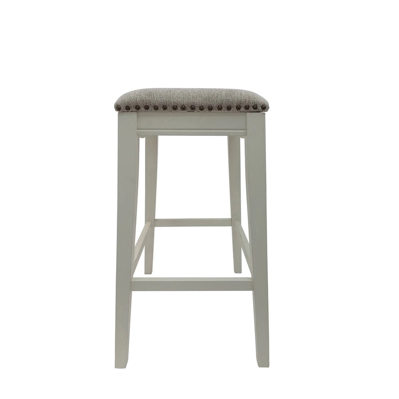 Tabouret de bar 30" en bois avec siège de selle - Lot de 2
