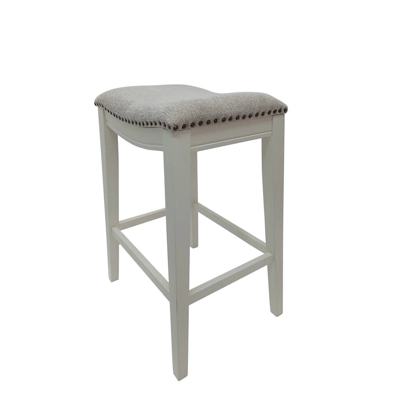 Tabouret de bar 30" en bois avec siège de selle - Lot de 2