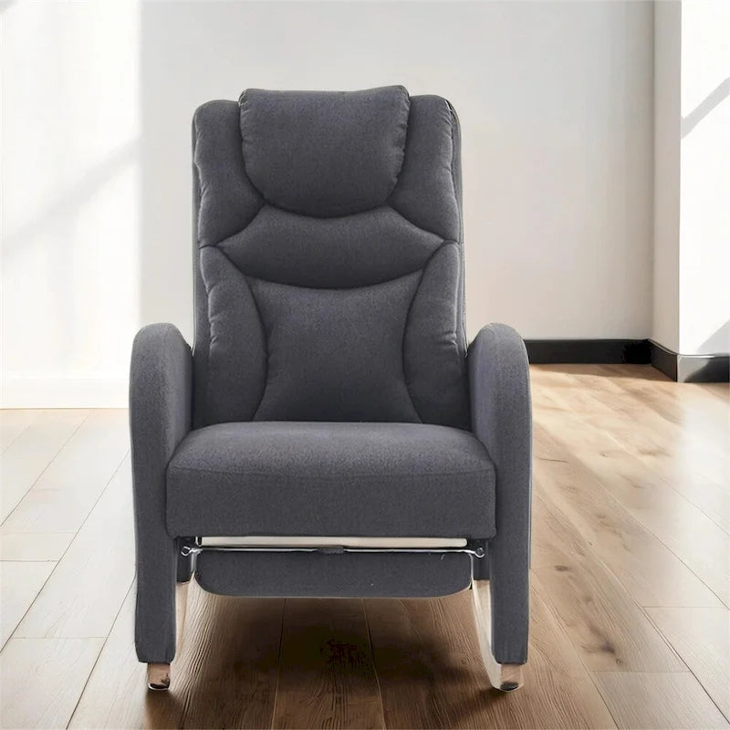 Fauteuil à bascule ergonomique en tissu pour chambre de bébé