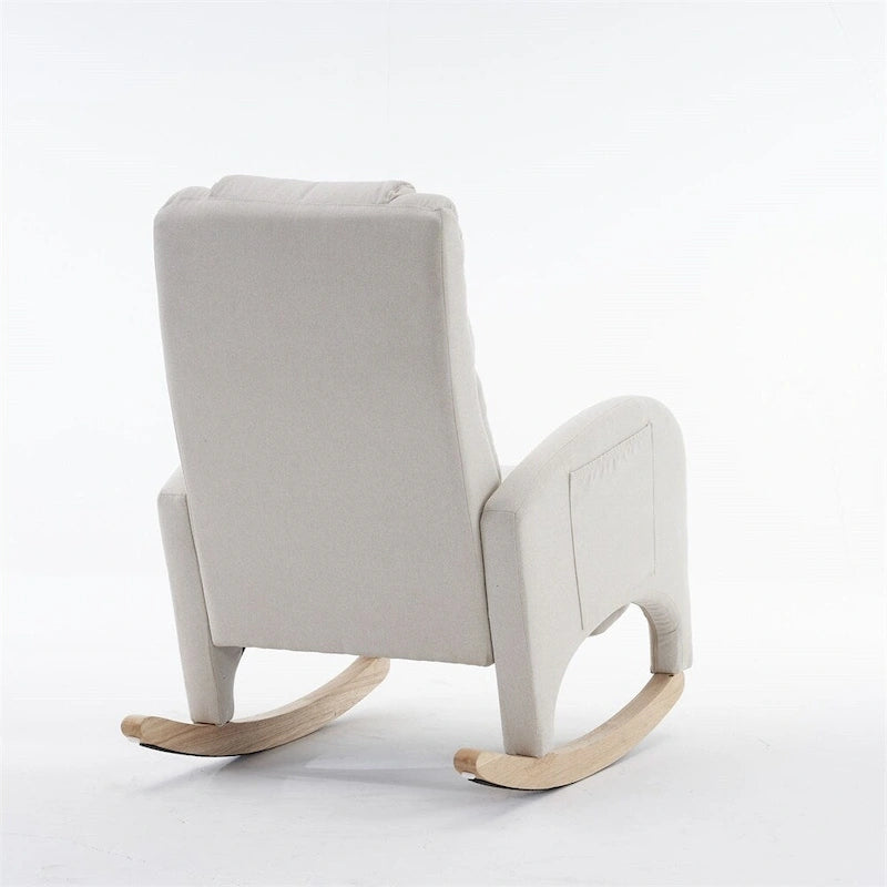 Fauteuil à bascule ergonomique en tissu pour chambre de bébé
