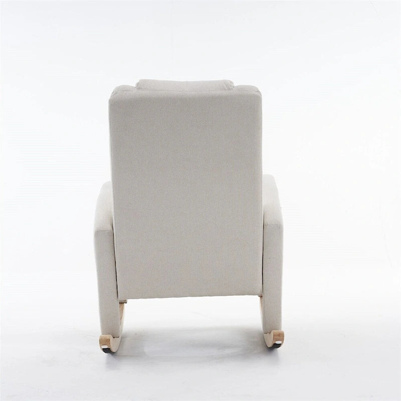 Fauteuil à bascule ergonomique en tissu pour chambre de bébé