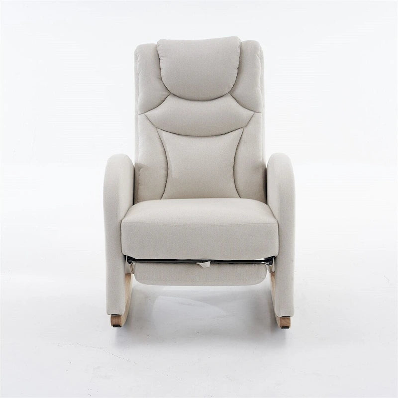 Fauteuil à bascule ergonomique en tissu pour chambre de bébé