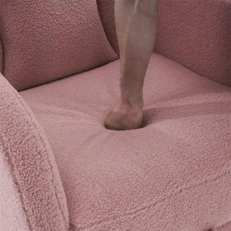 Fauteuil à bascule ergonomique en tissu pour chambre de bébé