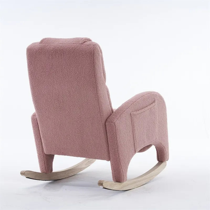 Fauteuil à bascule ergonomique en tissu pour chambre de bébé