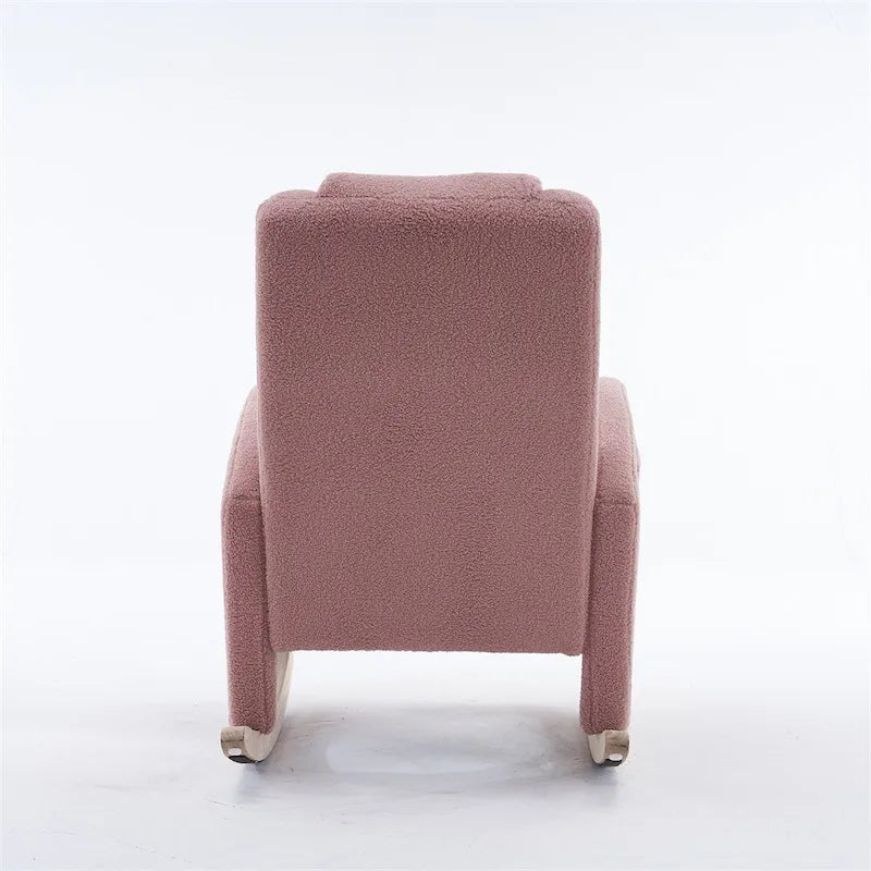 Fauteuil à bascule ergonomique en tissu pour chambre de bébé