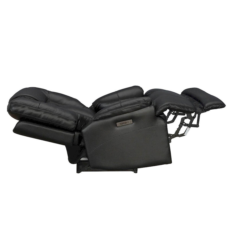 Fauteuil inclinable électrique zéro gravité en cuir pleine fleur noir