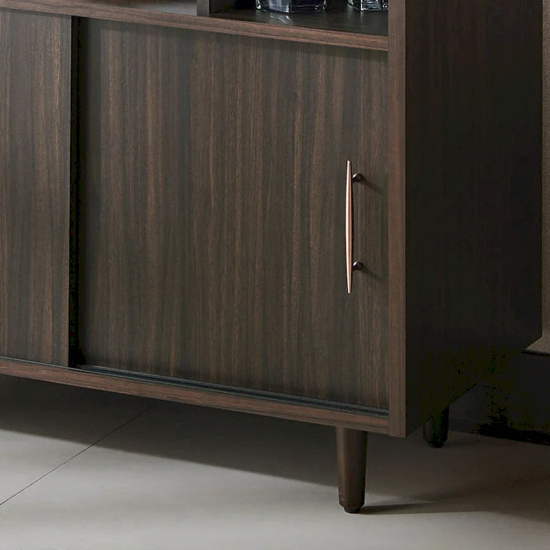 Buffet contemporain marron multi-rangements