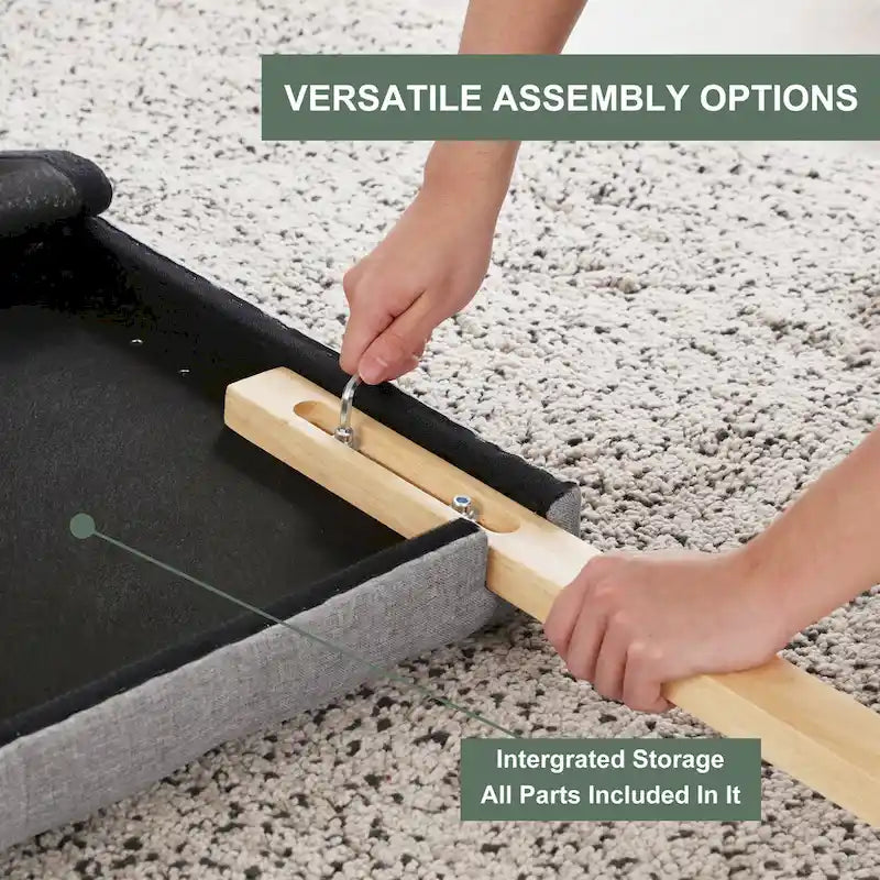 Tête de lit King tapissée, Tête de lit capitonnée de forme diamant avec boutons