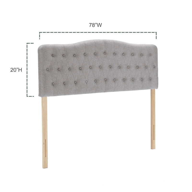 Tête de lit King tapissée, Tête de lit capitonnée de forme diamant avec boutons