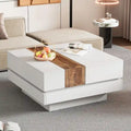 Table basse carrée avec plateau coulissant de 31,4 po