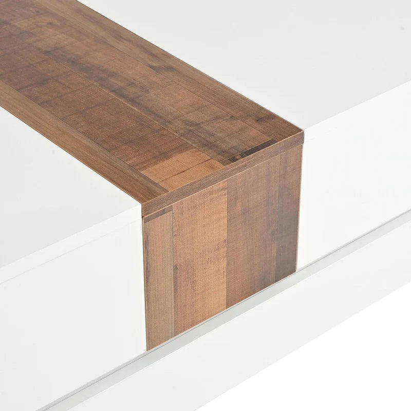 Table basse carrée avec plateau coulissant de 31,4 po