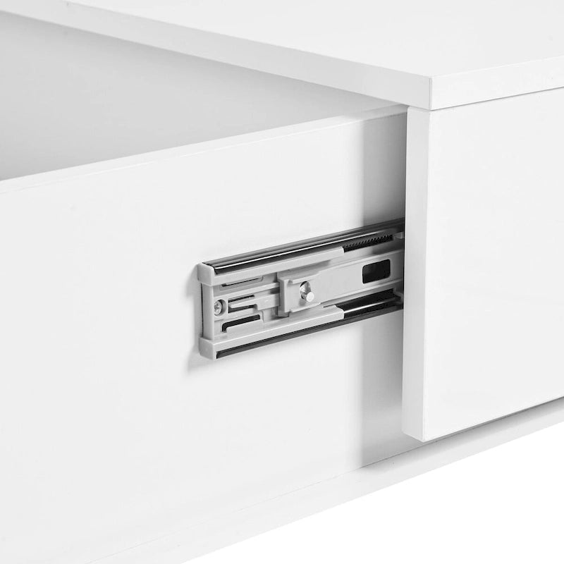 Table basse carrée avec plateau coulissant de 31,4 po