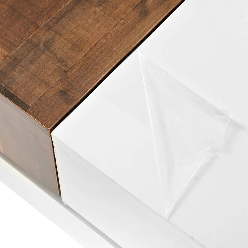 Table basse carrée avec plateau coulissant de 31,4 po