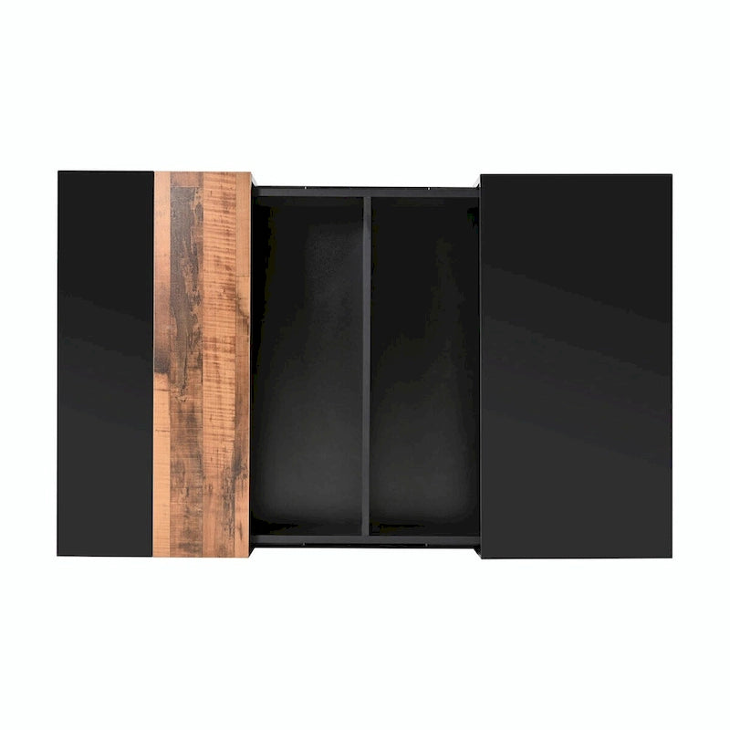 Table basse carrée avec plateau coulissant de 31,4 po